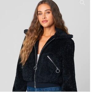 Blank NYC Black Teddy Fur Jacket